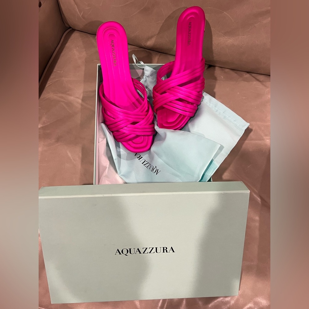 Aquazurra NIB never worn OAHU SANDAL FLAT. Size 27. - Picture 3 of 5
